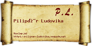 Pilipár Ludovika névjegykártya